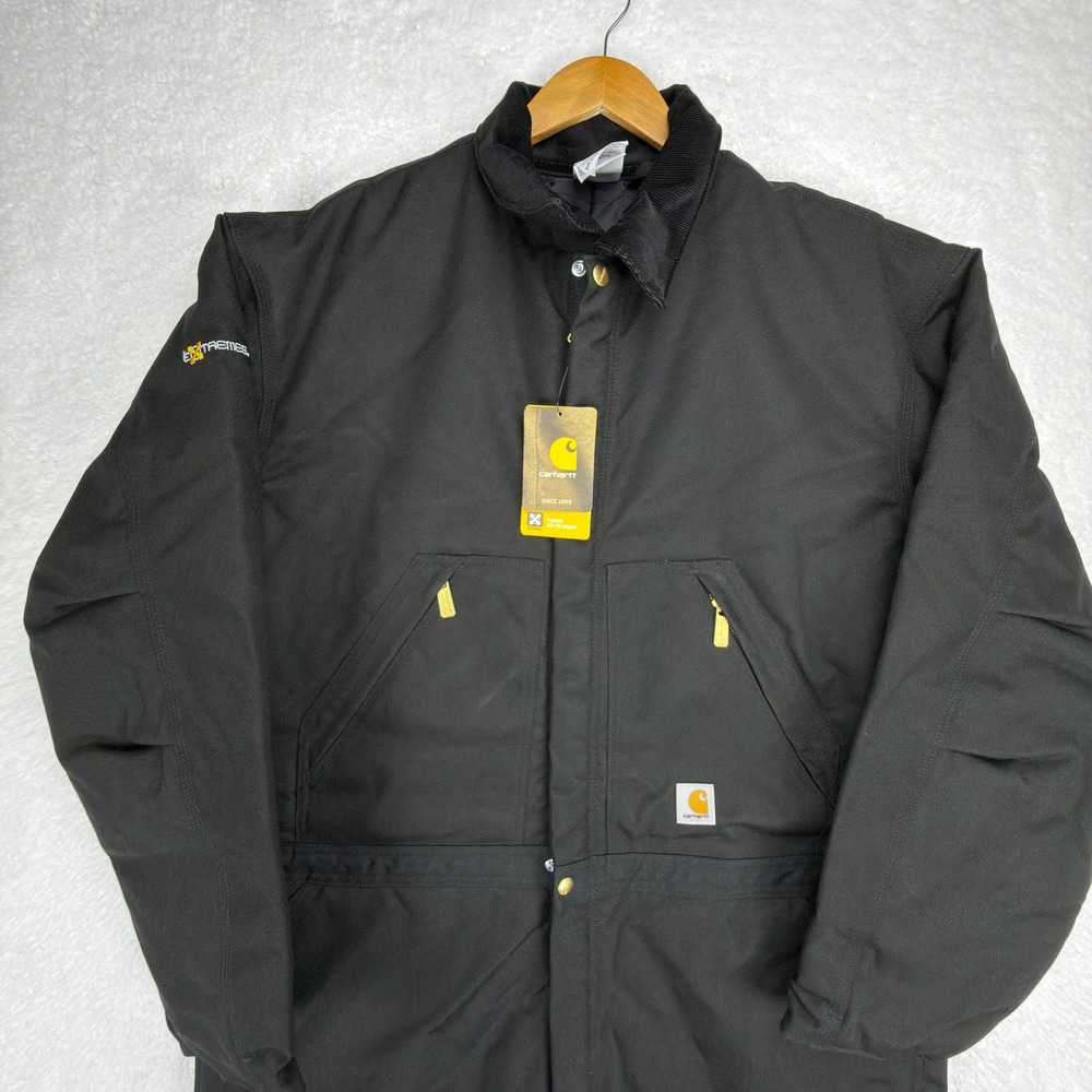 Carhartt Yukon Extremes Arctic Quilt Lined Coveralls Mens‎ 48 X06 BLK NWT